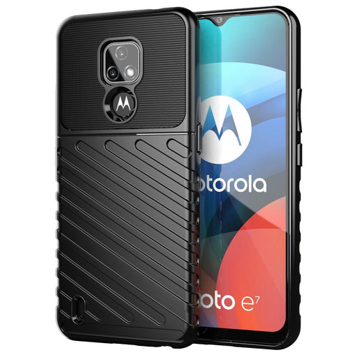 Калъф за телефон Thunder Motorola Moto E7 черен