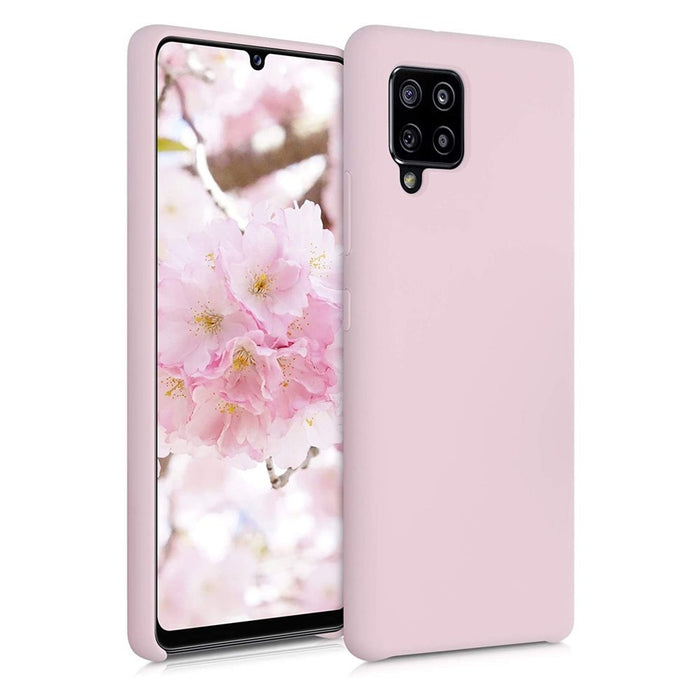 Калъф за телефон Silicone Case Soft Flexible Rubber за Samsung Galaxy A42 5G, розов