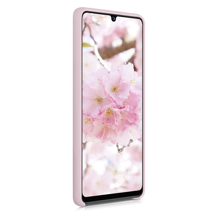 Калъф за телефон Silicone Case Soft Flexible Rubber за Samsung Galaxy A42 5G, розов