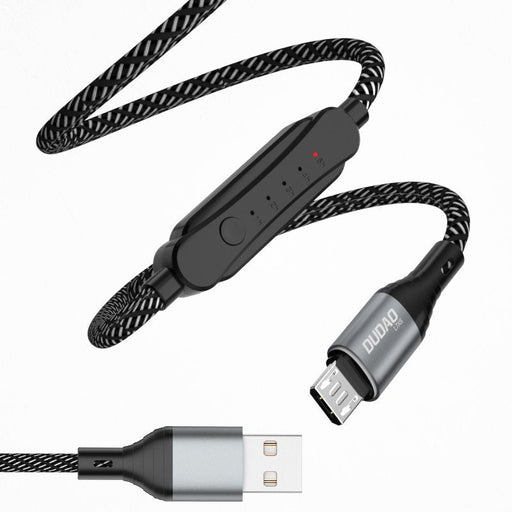 Кабел Dudao USB към Micro с таймер за зареждане 5A 1m черен