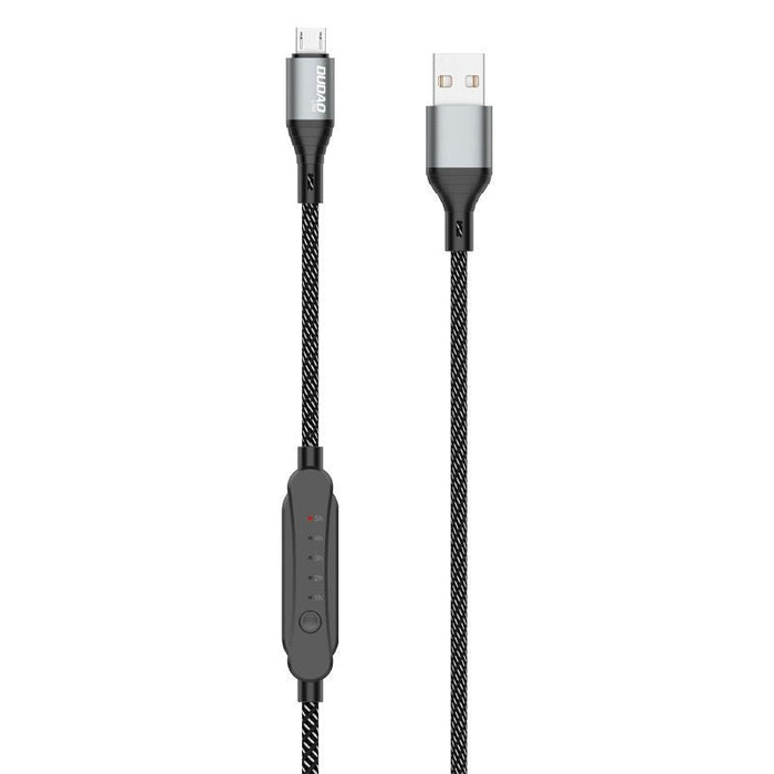 Кабел Dudao USB към Micro с таймер за зареждане 5A 1m черен