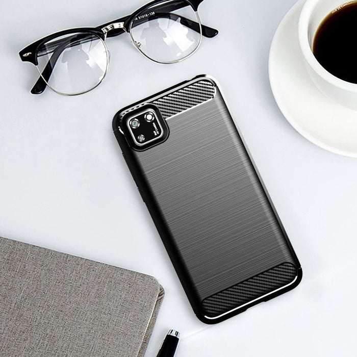 Калъф за телефон Carbon Flexible за Oppo A73, черен