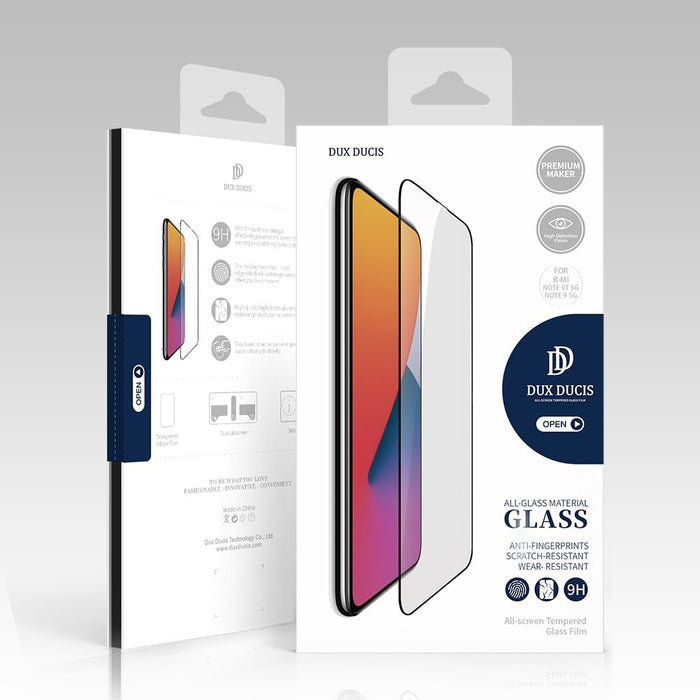 Протектор Dux Ducis 10D Tempered Glass Tough за Xiaomi Redmi Note 9T 5G, Черен