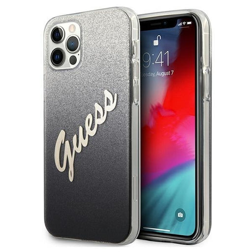 Калъф Guess Glitter Gradient Script за iPhone 12 Pro