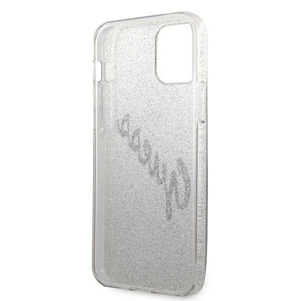 Калъф Guess Glitter Gradient Script за iPhone 12 Златист