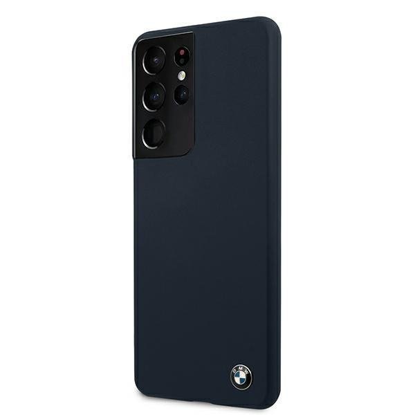 Калъф за телефон BMW Silicone Signature за Samsung Galaxy S21 Ultra, тъмносин