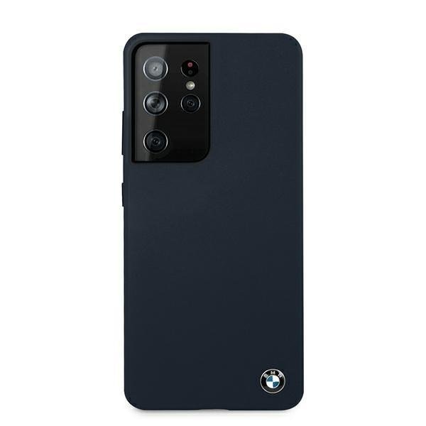 Калъф за телефон BMW Silicone Signature за Samsung Galaxy S21 Ultra, тъмносин