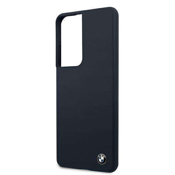 Калъф за телефон BMW Silicone Signature за Samsung Galaxy S21 Ultra, тъмносин