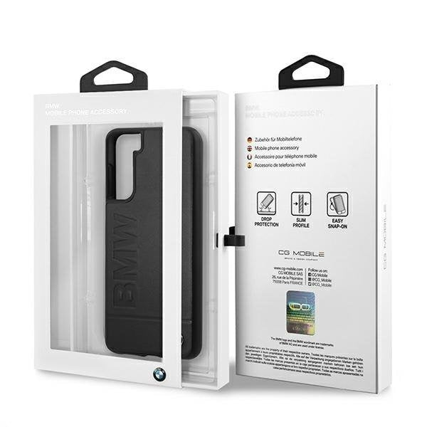 Калъф за телефон BMW BMHCS21SSLLBK Signature Logo Imprint за Samsung Galaxy S21, черен