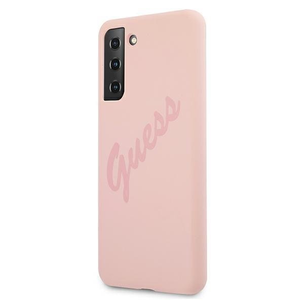 Калъф Guess Vintage Script за Samsung Galaxy S21 + 5G Pink