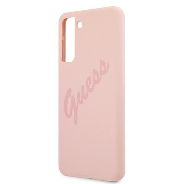 Калъф Guess Vintage Script за Samsung Galaxy S21 + 5G Pink