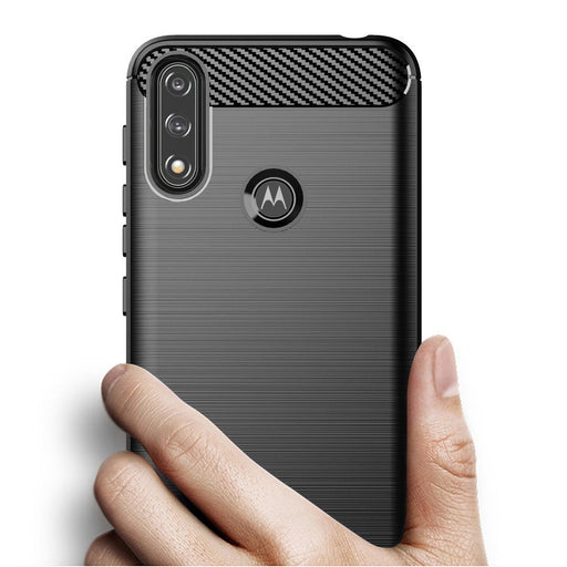 Carbon Case Гъвкав Кейс за Motorola Moto E7 Power black