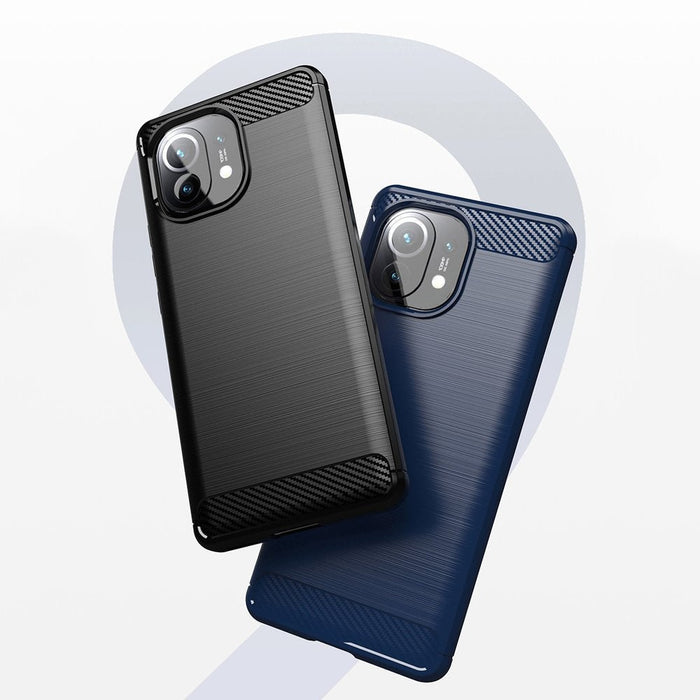 Калъф Carbon Case Flexible, за Xiaomi Mi 11, син