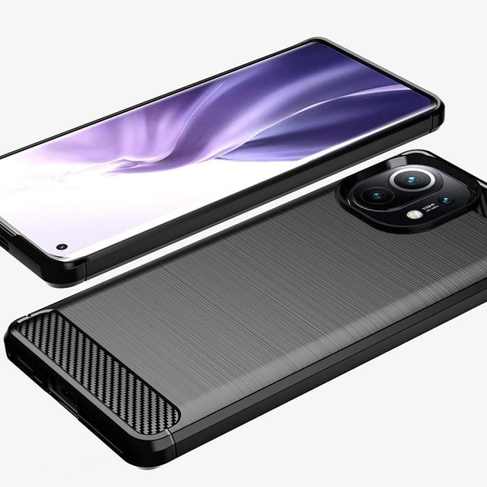 Калъф Carbon Case Flexible, за Xiaomi Mi 11, син