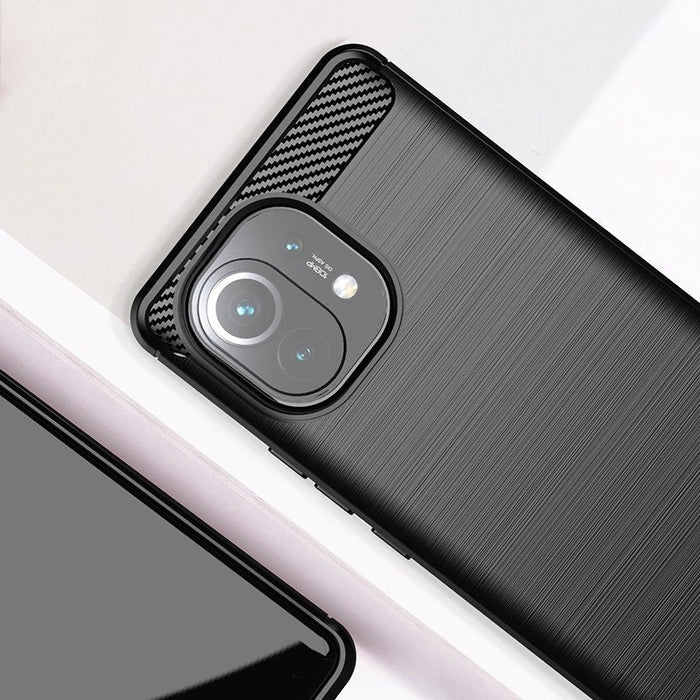 Калъф Carbon Case Flexible за Xiaomi Mi 11 син
