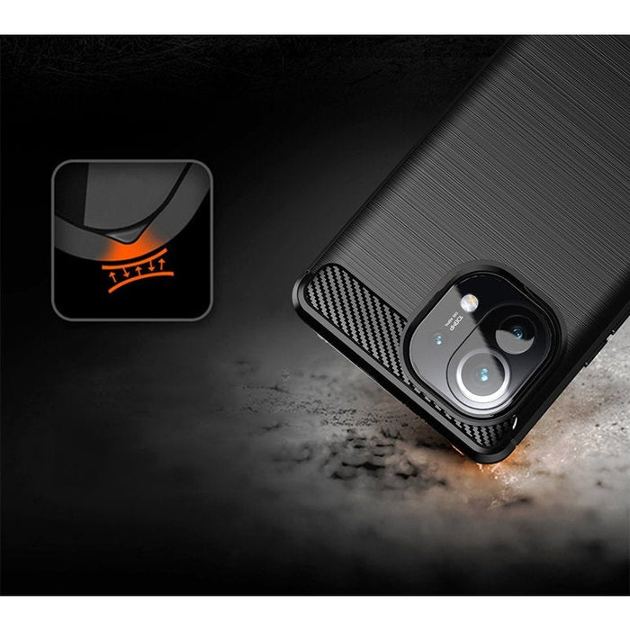 Калъф Carbon Case Flexible, за Xiaomi Mi 11, син