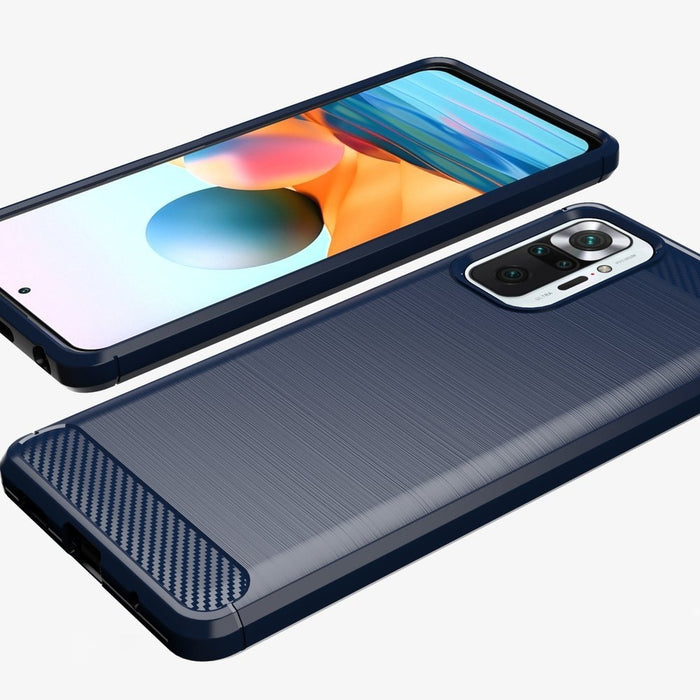 Калъф за телефон Carbon Flexible Cover TPU за Xiaomi Redmi Note 10 Pro, черен