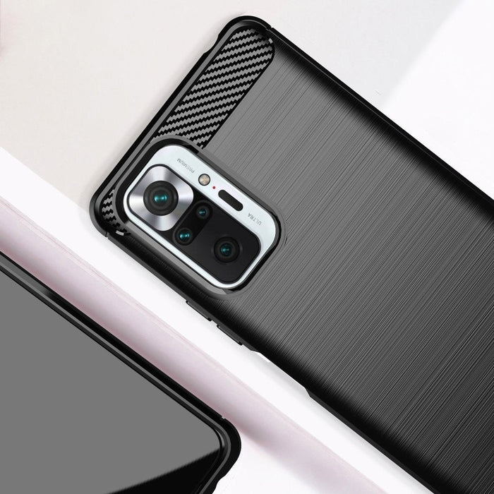 Калъф за телефон Carbon Flexible Cover TPU за Xiaomi Redmi Note 10 Pro, черен