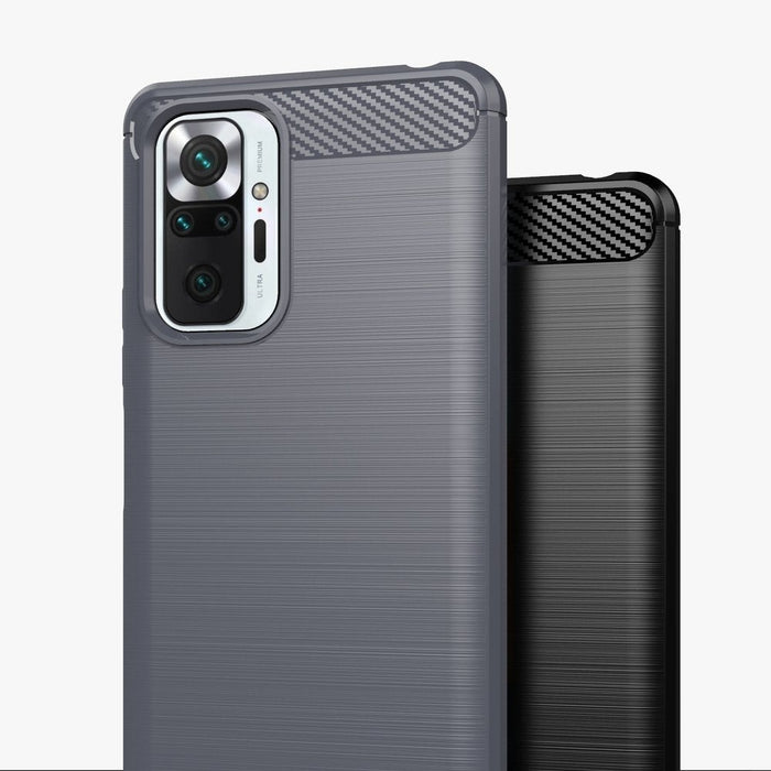 Калъф за телефон Carbon Flexible Cover TPU за Xiaomi Redmi Note 10 Pro, черен