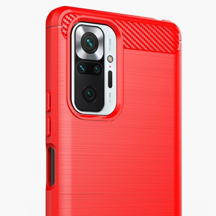 Калъф за телефон Carbon Flexible Cover TPU за Xiaomi Redmi Note 10 Pro, черен