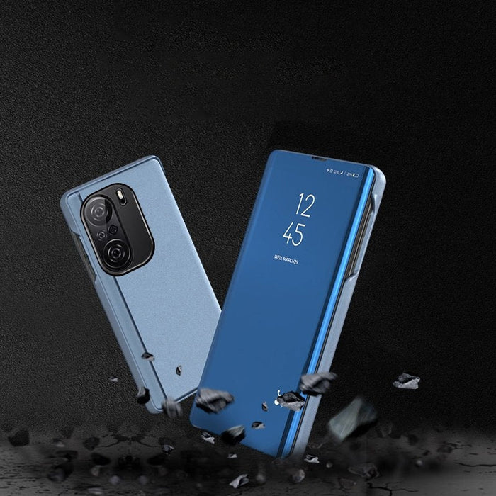 Калъф за телефон Clear View Case за Xiaomi Redmi K40 Pro+/ K40 Pro/ K40/ Poco F3, син