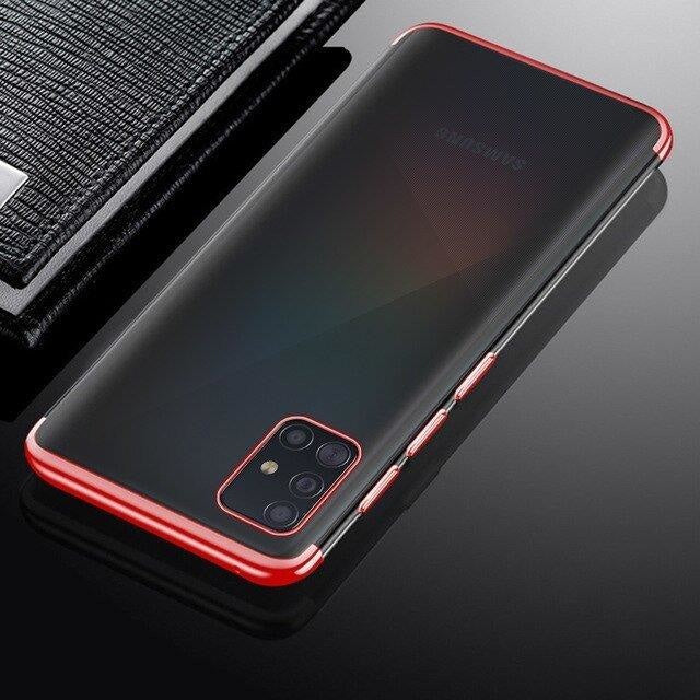 Калъф Clear Color Case за Samsung Galaxy A72 4G червен