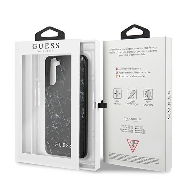 Кейс Guess GUHCS21MPCUMABK S21 + G996 черен / твърд Marble