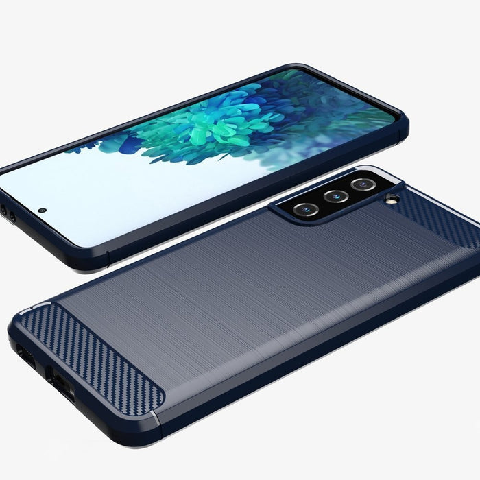 Carbon Case Гъвкав TPU Кейс за Samsung Galaxy S21 FE blue