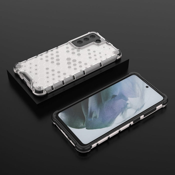 Удароустойчив кейс от ТРU материал Honeycomb за Samsung Galaxy S21 FE, Прозрачен
