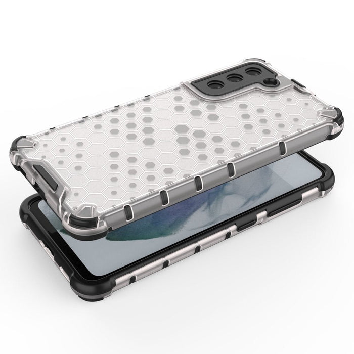 Удароустойчив кейс от ТРU материал Honeycomb за Samsung Galaxy S21 FE, Прозрачен