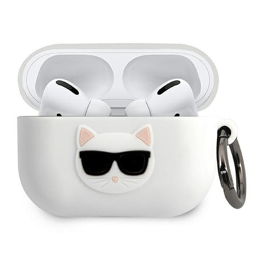 Силиконов кейс Karl Lagerfeld за Apple AirPods Pro Бял