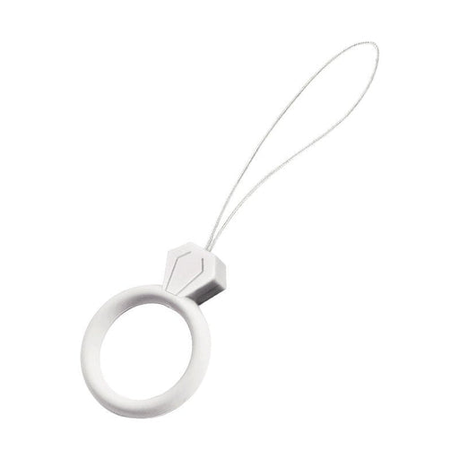 Силиконов пръстен за смартфон HQWear Diamond Ring Бял