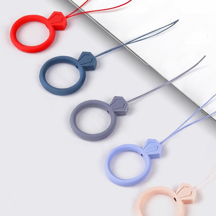 Силиконов пръстен за смартфон HQWear Diamond Ring Бял