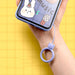 Силиконов аксесоар с пръстен за телефон Светлосин