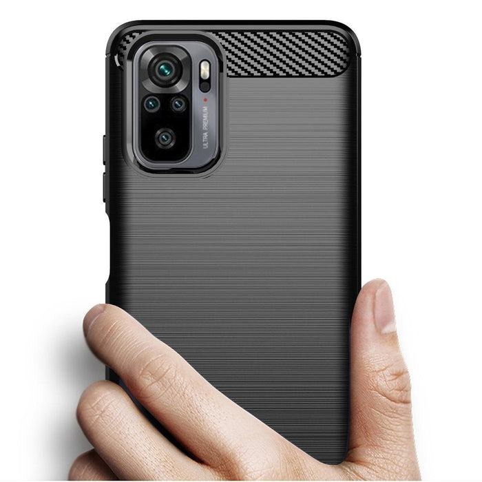 Калъф Carbon Case Flexible Cover TPU за Xiaomi Redmi Note 10 5G, черен