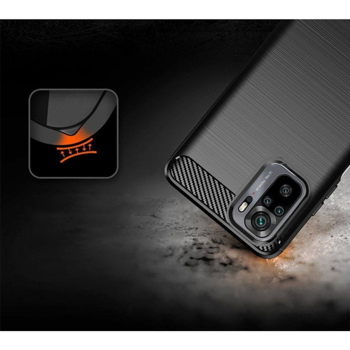 Калъф Carbon Case Flexible Cover TPU за Xiaomi Redmi Note 10 5G, черен