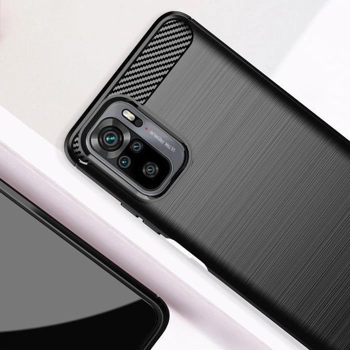 Калъф Carbon Case Flexible Cover TPU за Xiaomi Redmi Note 10 5G, черен