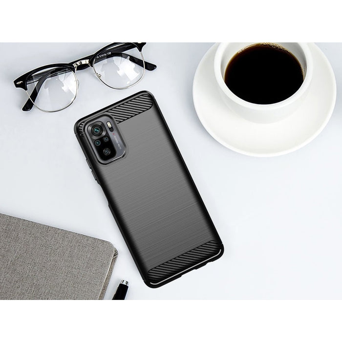 Калъф Carbon Case Flexible Cover TPU за Xiaomi Redmi Note 10 5G, черен