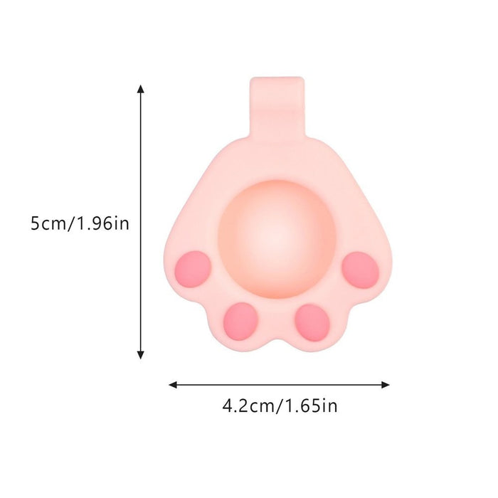 Калъф Cat Paw Silicone за AirTag розов