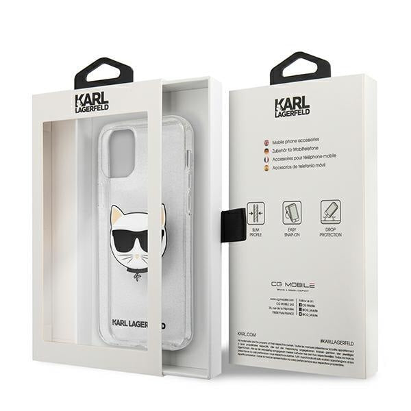 Калъф Karl Lagerfeld Choupette Head Glitter за Apple