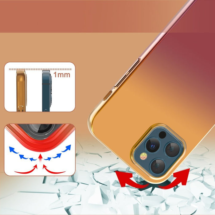 Калъф Kingxbar Aurora за iPhone 12 Pro Max червен оранжев