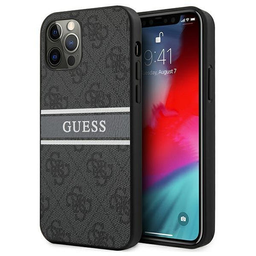 Калъф Guess 4G Printed Stripe за Apple iPhone 12 Pro