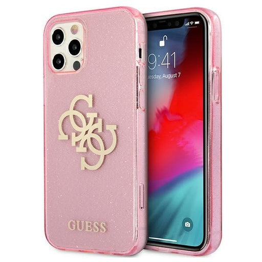 Калъф Guess Big 4G Full Glitter за Apple iPhone 12