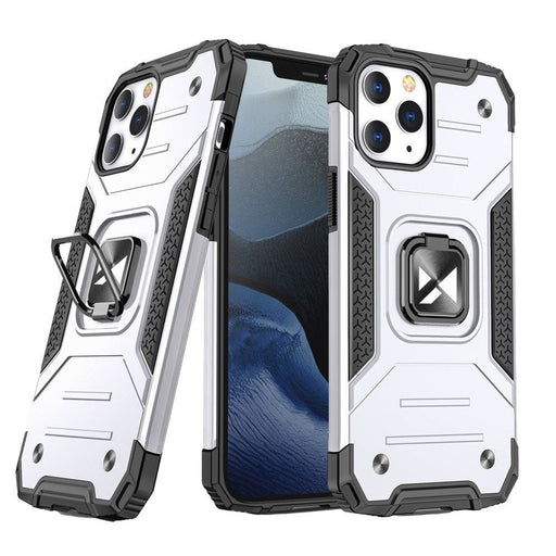 Калъф Wozinsky Ring Armor за iPhone 13 сребрист