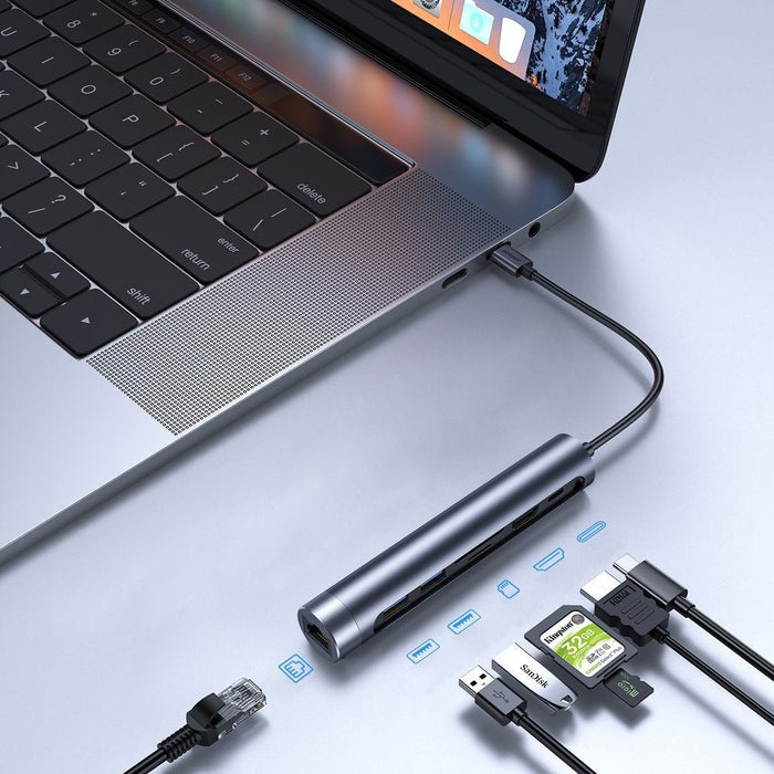 Хъб Joyroom S - H111 7в1 USB - C 2 x USB 3.0 HDMI 4K