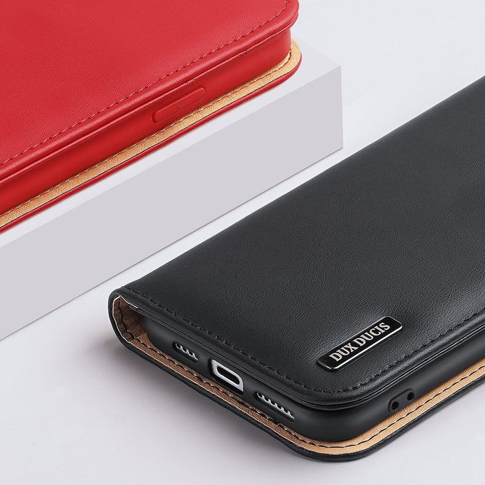 Калъф Dux Ducis Hivo Genuine Leather, за iPhone 13 Pro Max, черен
