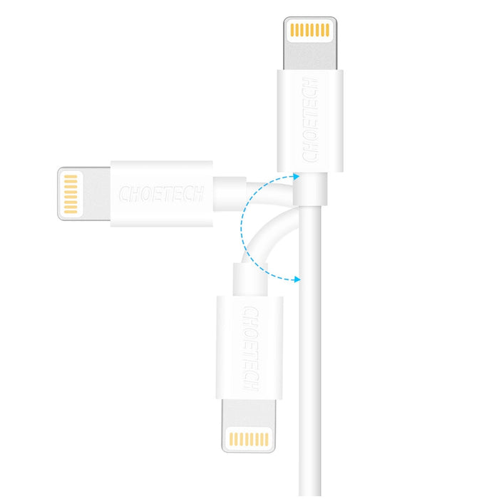 Кабел Choetech IP0026 MFI USB към Lightning 1.2m бял