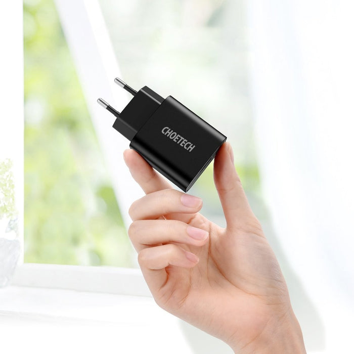 Зарядно устройство Choetech USB 18W Черен