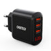 Мрежово зарядно Choetech Q5009 - EU 3x USB 3.4A черен