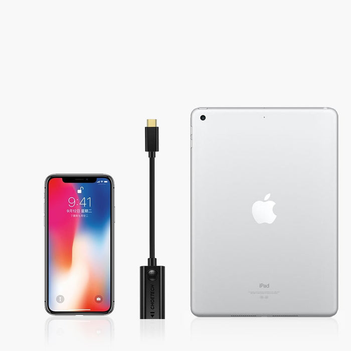 Адаптер Choetech H04, 4K, USB-C мъжки - HDMI женски, Черен